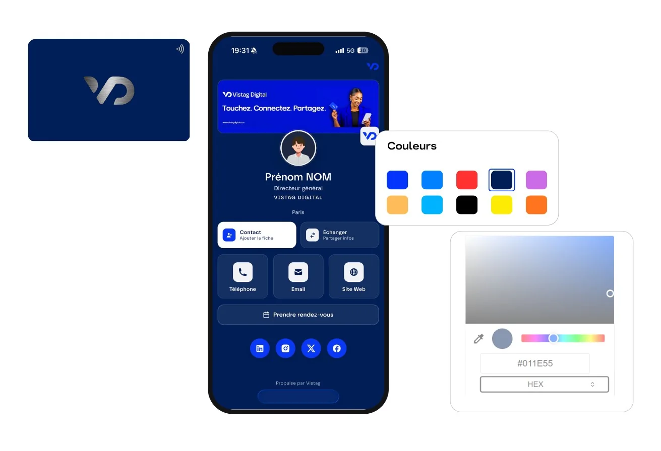 Personnalisation du profil Vistag Digital